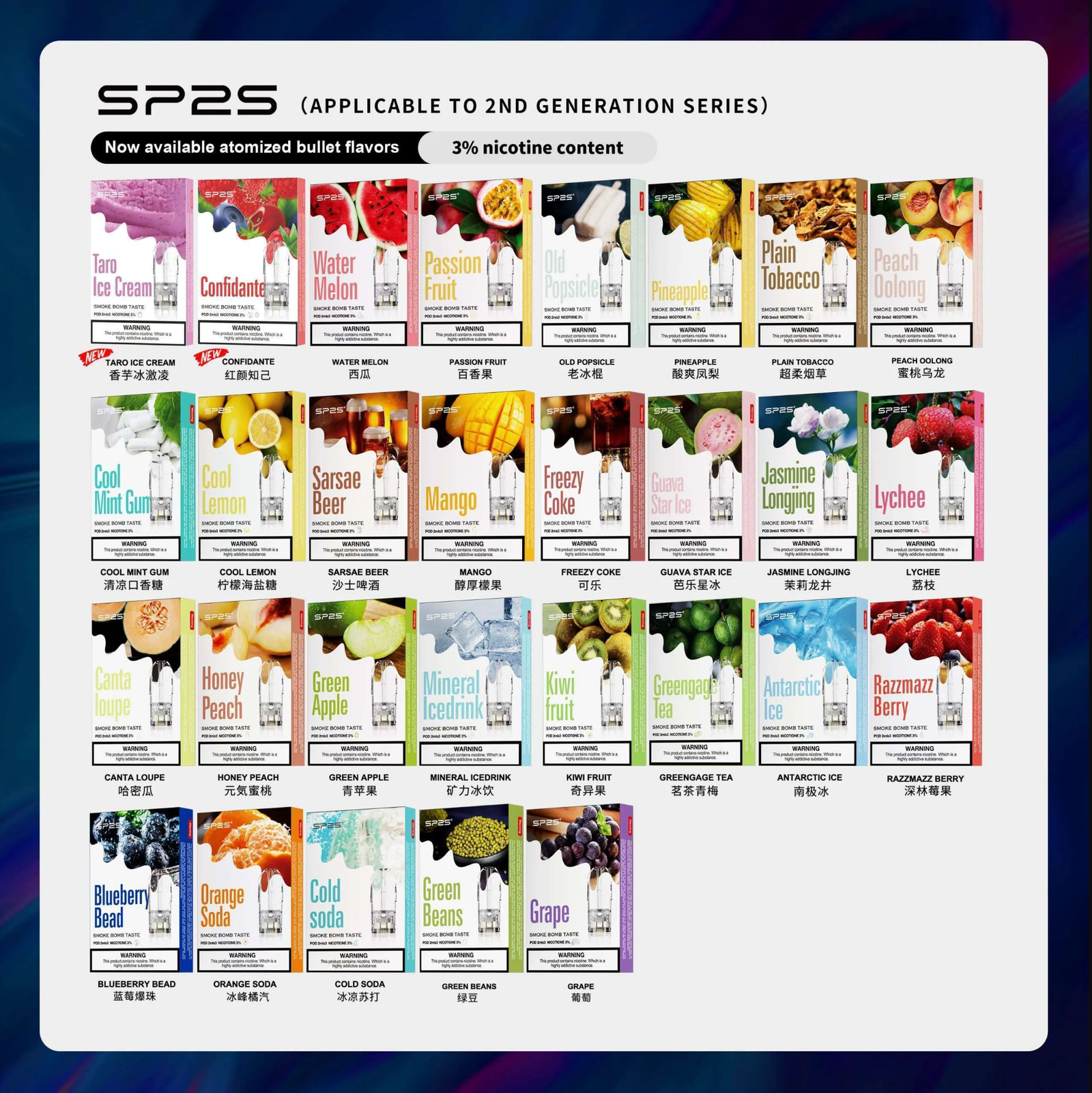 SP2S 思博瑞一代電子煙煙彈|3入裝|多種口味選擇|正品保障-2 SP2S 思博瑞一代電子煙煙彈|3入裝|多種口味選擇|正品保障-2